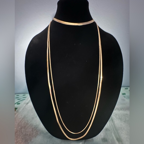 HALOGEN 3-in-1 Draped Snake Chain Necklace - Picture 3 of 8